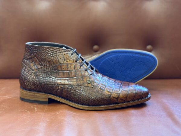 Rehab Footwear Barry Croco Brown 4000