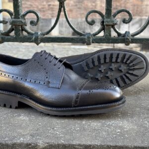 Loake Derby Commando Black Grain